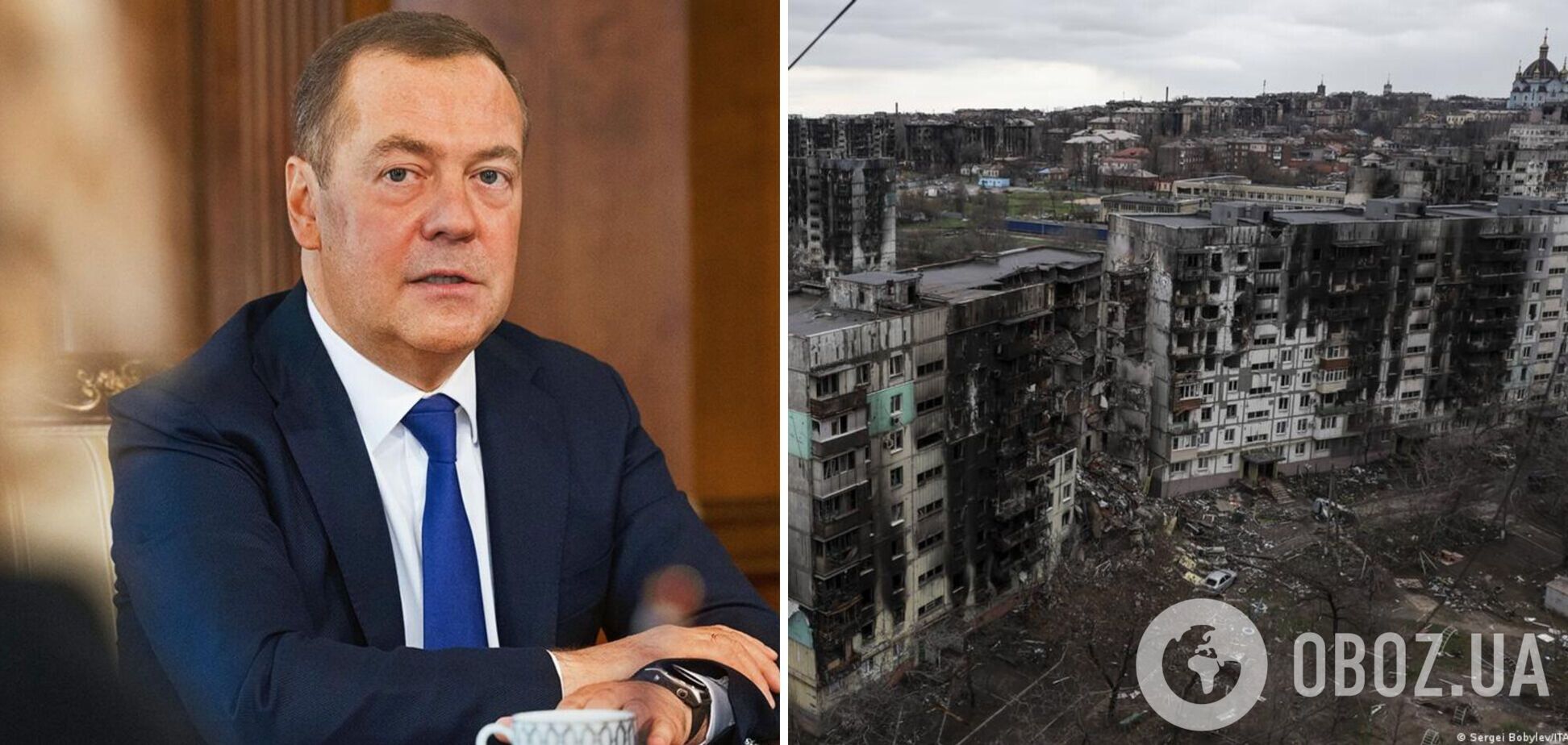 Медведев нагло выдал, что США должны возместить РФ разрушение Бахмута и Мариуполя