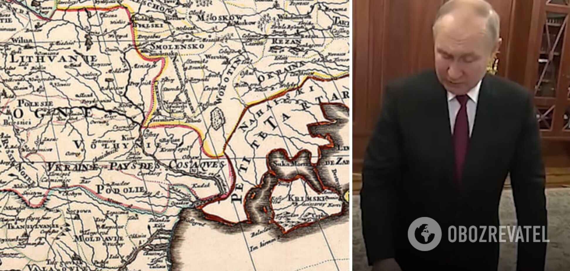 Путін 'не побачив' Україну на старовинній карті: Фейгін висловився щодо скандалу