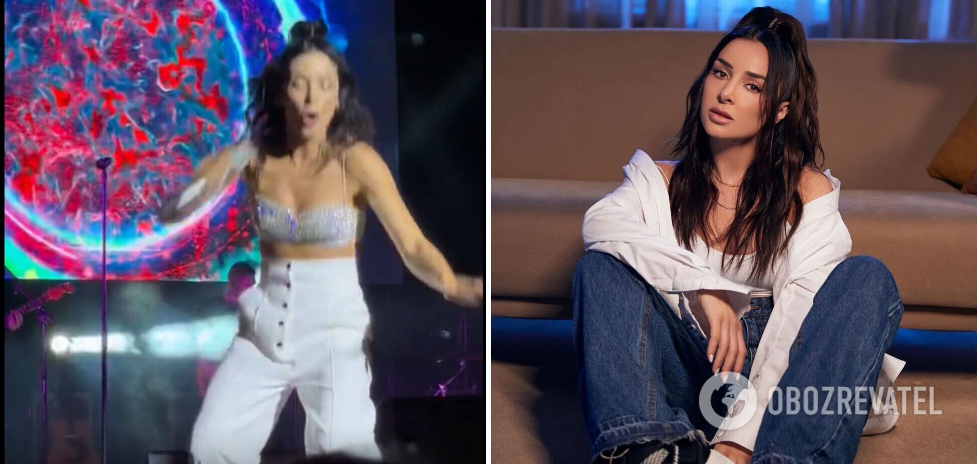 Злата Огневич упала со сцены во время концерта: момент попал на видео