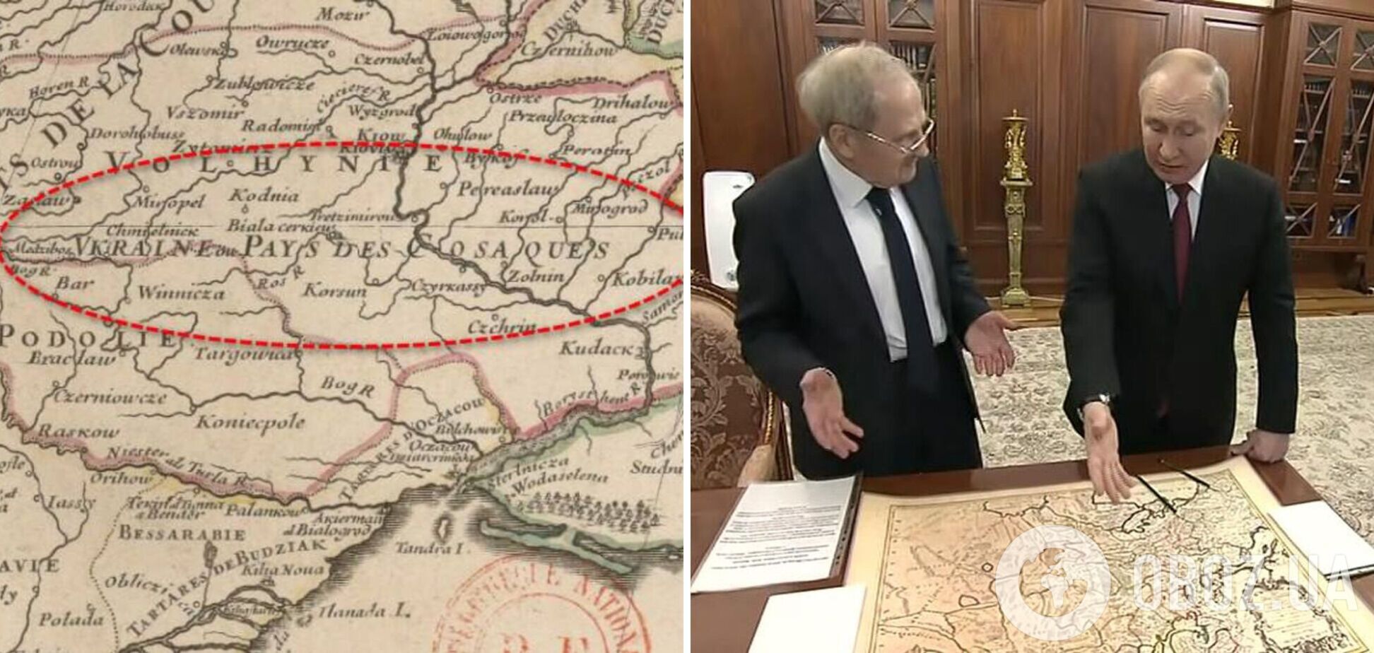 'Тупий та ще тупіший': Зорькін та Володимир Путін перед французькою картою