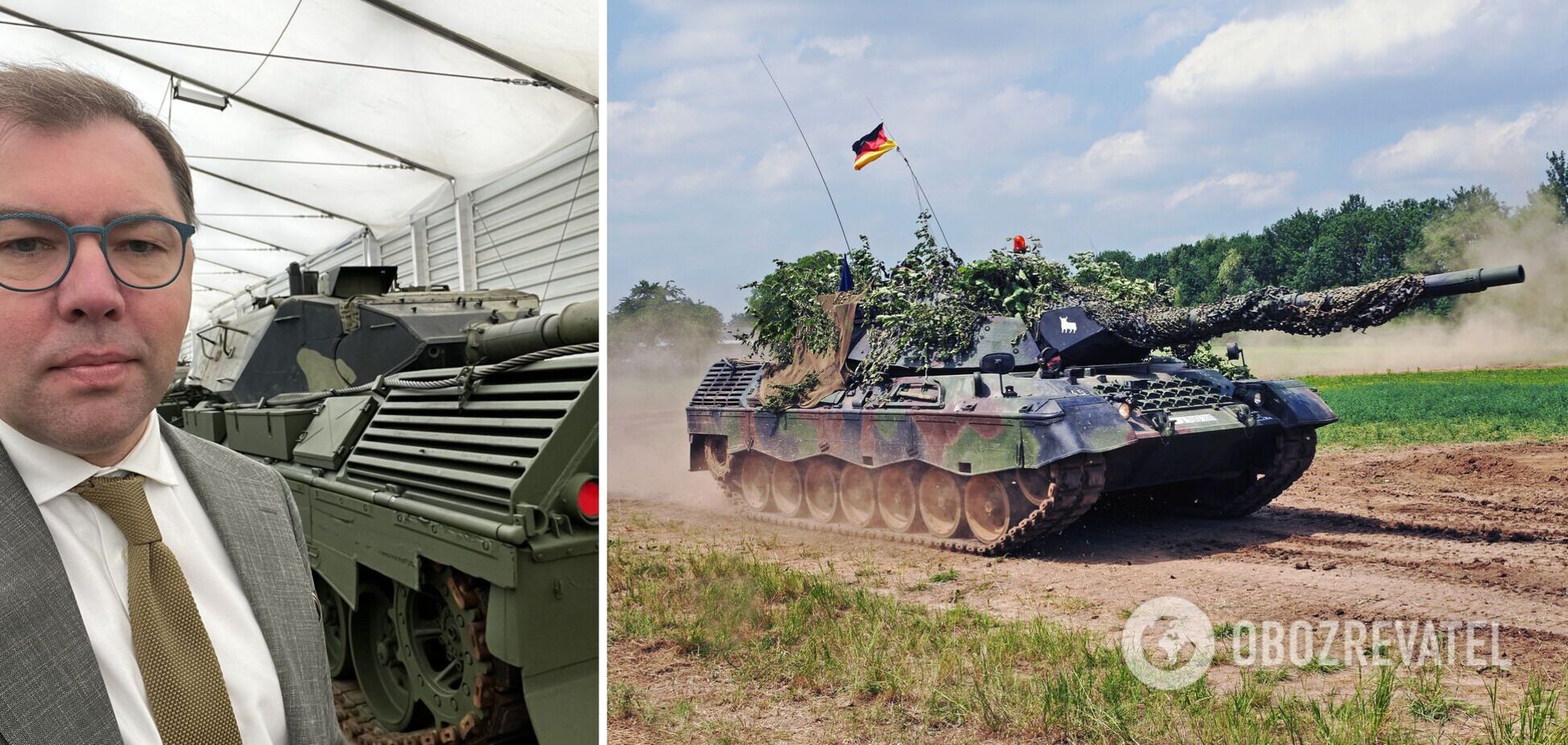 Посол Украины в Германии Макеев показал танки Leopard 1A5, обещанные ВСУ. Видео