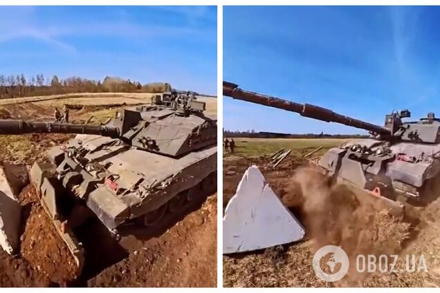 Російські 'зуби дракона' не страшні: у мережі показали ефектні кадри з британським танком Challenger 2. Відео