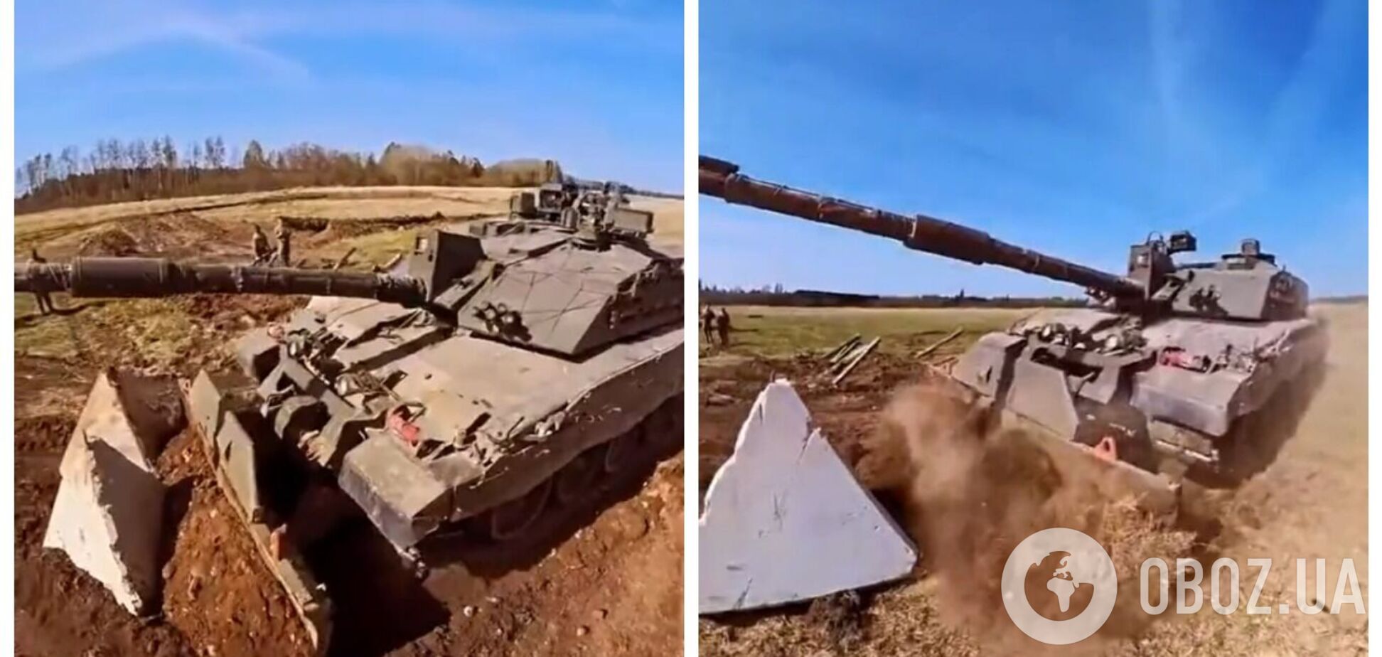 Российские 'зубы дракона' не страшны: в сети показали эффектные кадры с британским танком Challenger 2. Видео