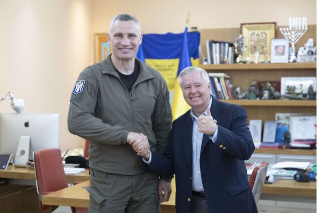 Кличко зустрівся з впливовим сенатором-республіканцем США Ліндсі Грехемом. Фото