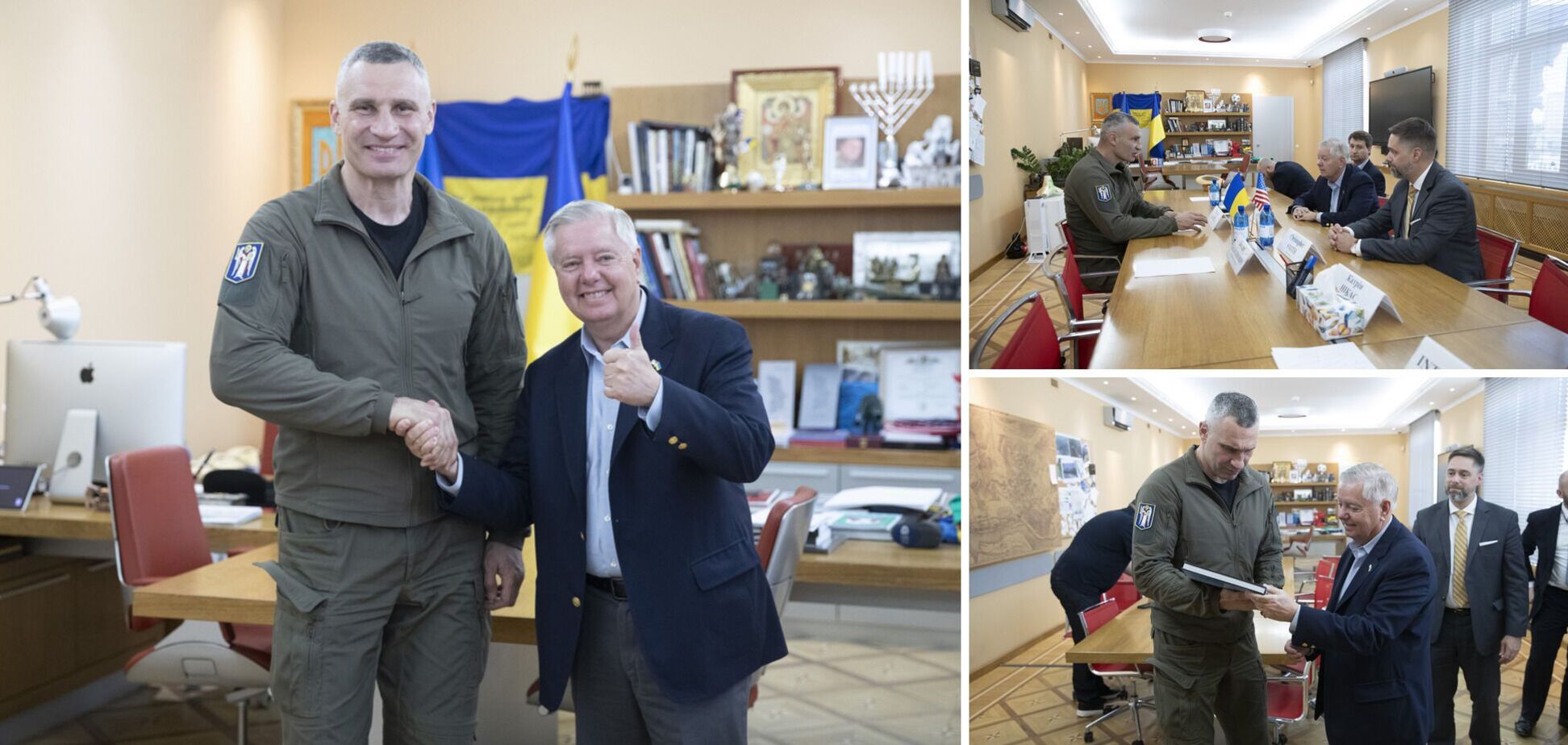 Кличко встретился с влиятельным сенатором-республиканцем США Линдси Грэхемом. Фото