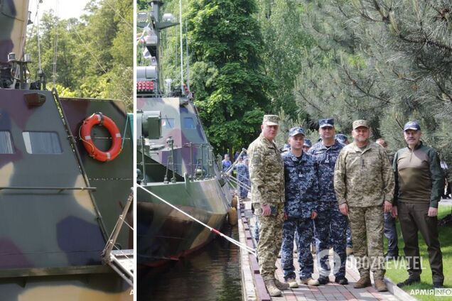 Залужний особисто передав ВМС броньований артилерійський катер 'Буча'. Фото
