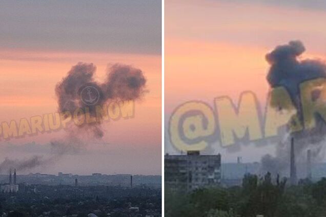 В окупованому Маріуполі прогриміли вибухи: над 'Азовсталлю' піднявся дим. Фото і відео