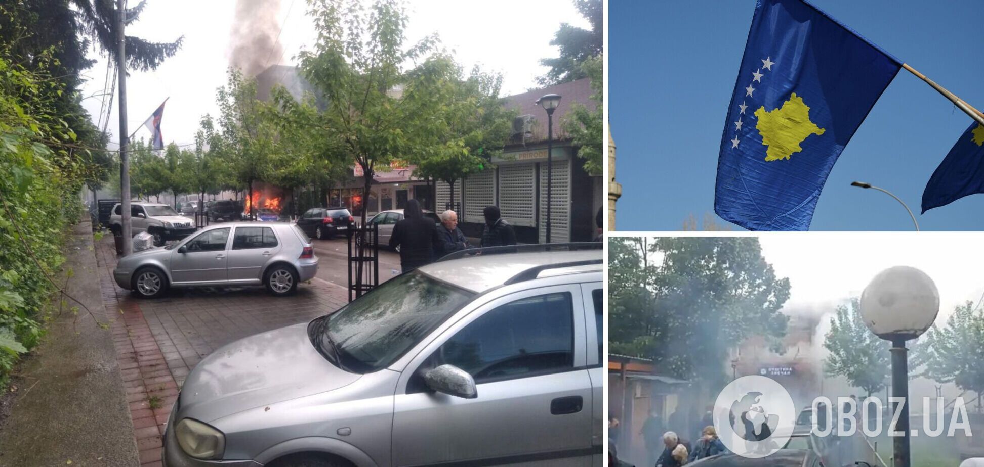 В Косово начались столкновения, полиция применила слезоточивый газ: армия Сербии срочно выдвинулась к админгранице. Видео