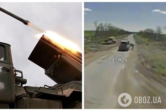 Українські дрони 'відмінусували' російський 'Град' на околицях Бахмута. Ефектне відео