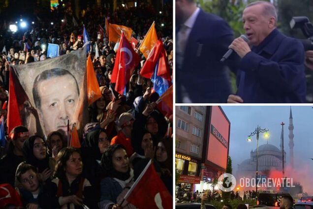 Эрдоган объявил о победе на выборах и спел, Зеленский поздравил президента. Видео