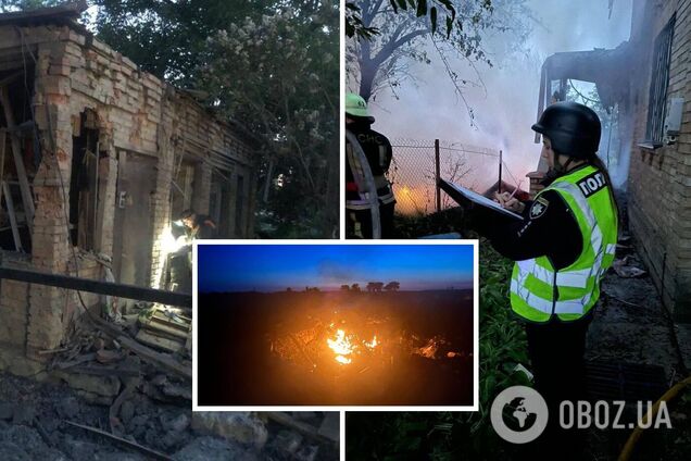 Полиция фиксирует последствия ночной атаки