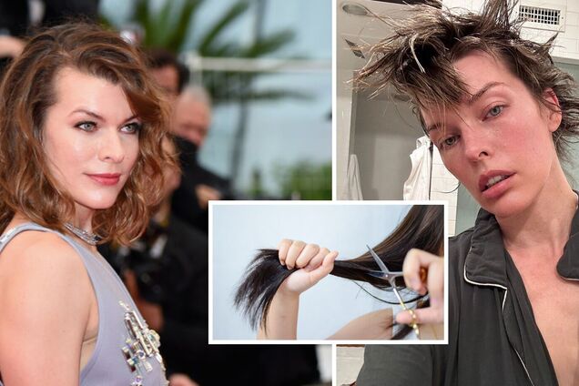 Милла Йовович собственноручно подстригла волосы и поделилась результатом: в любом случае они отрастут