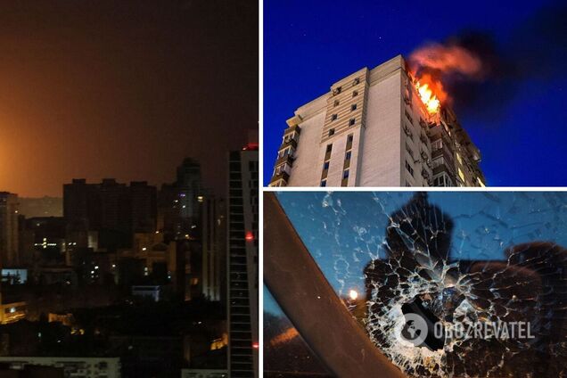 Силы ПВО ночью сбили над Киевом более 20 'Шахедов': это была третья атака на столицу за 24 часа. Фото