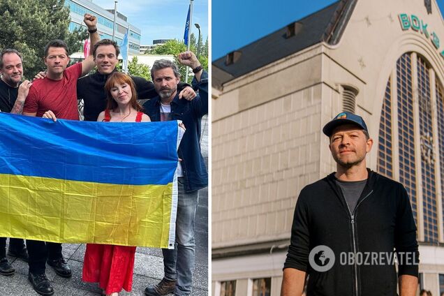 Зірка 'Надприродного' Міша Коллінз приїхав до Києва і довів до істерики росіян українським прапором