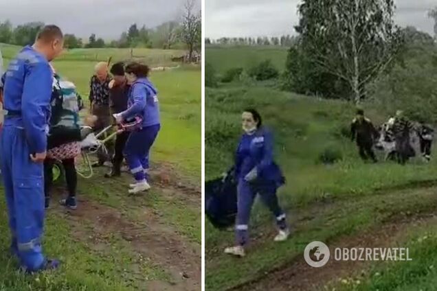 Пока Путин бомбит Украину: в Чувашии умер пациент, которого везли на тачке к скорой, потому что водитель не рискнул ехать по шаткому мосту. Видео