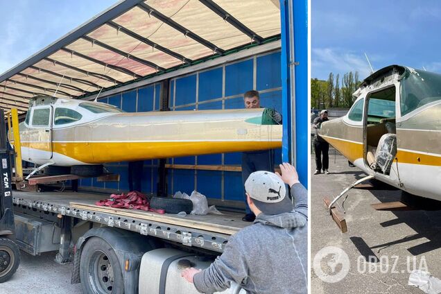 Самолет Cessna 182M везли в Украину в грузовике 