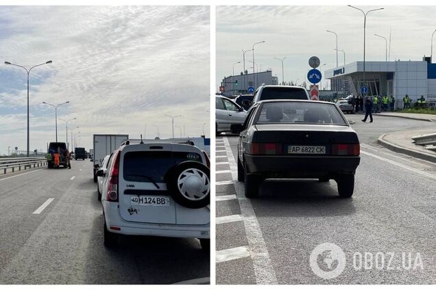 Авто разворачивали назад: оккупанты закрывали Крымский мост для движения, заявив об угрозе 'бавовны'. Фото и видео