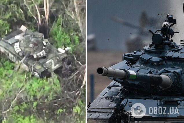 Точно в ціль! У мережі показали знищений російський танк Т-72Б. Відео