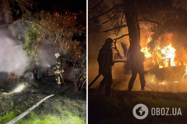 Внаслідок загоряння авто водій загинув