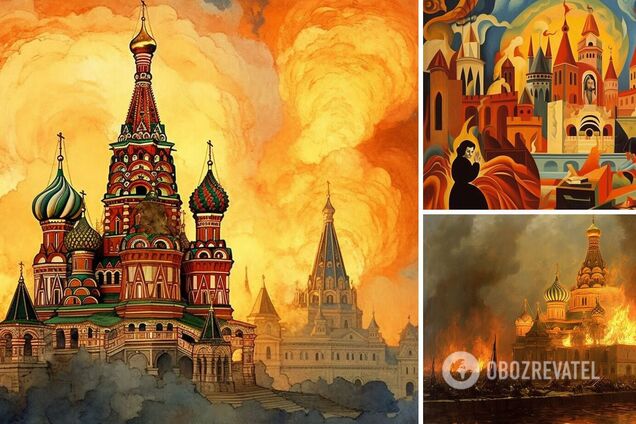 Кремль горить: штучний інтелект показав, як би це було на картинах Пікассо, Далі, Малевича та інших