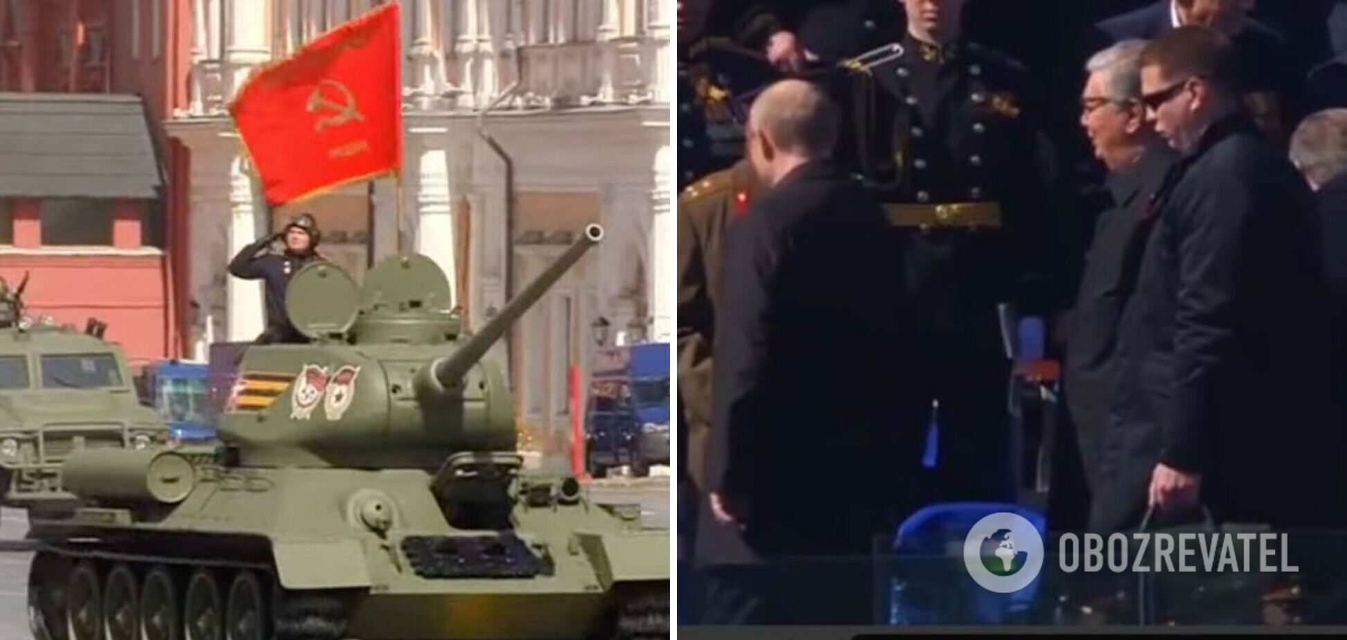 'Музейный' танк образца 40-х годов и Путин с чемоданом: Россия опозорилась парадом на 9 мая в Москве, у россиян истерика.  Видео