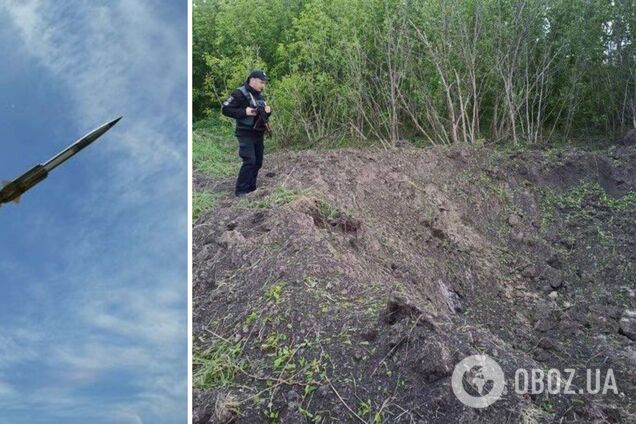 В Киевской области обнаружили 8-метровую воронку, которая возникла в результате вражеских обстрелов. Фото