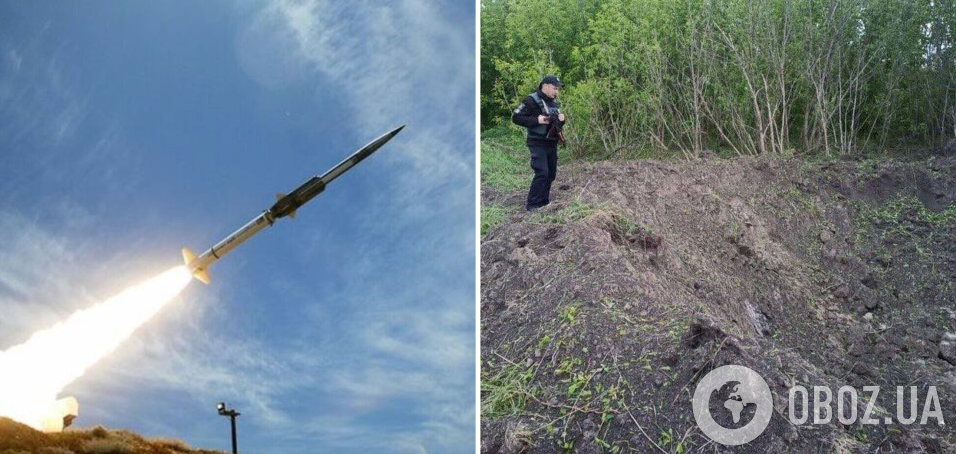 В Киевской области обнаружили 8-метровую воронку, которая возникла в результате вражеских обстрелов. Фото