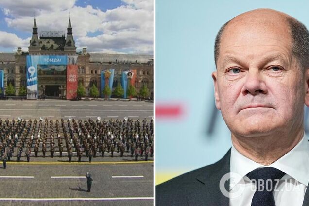 'Нас не должны пугать силовые игры': Шольц отреагировал на парад в Москве и призвал к поддержке Украины