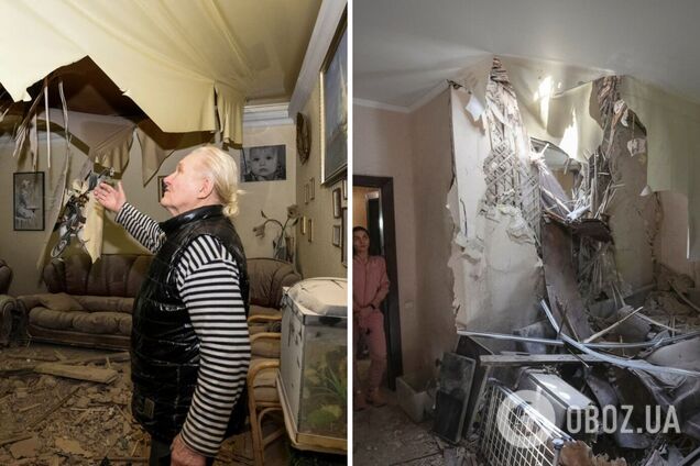 Пробило крышу и перекрытие этажа: в сети показали фото квартиры, на которую упали обломки ракеты РФ в Днепре