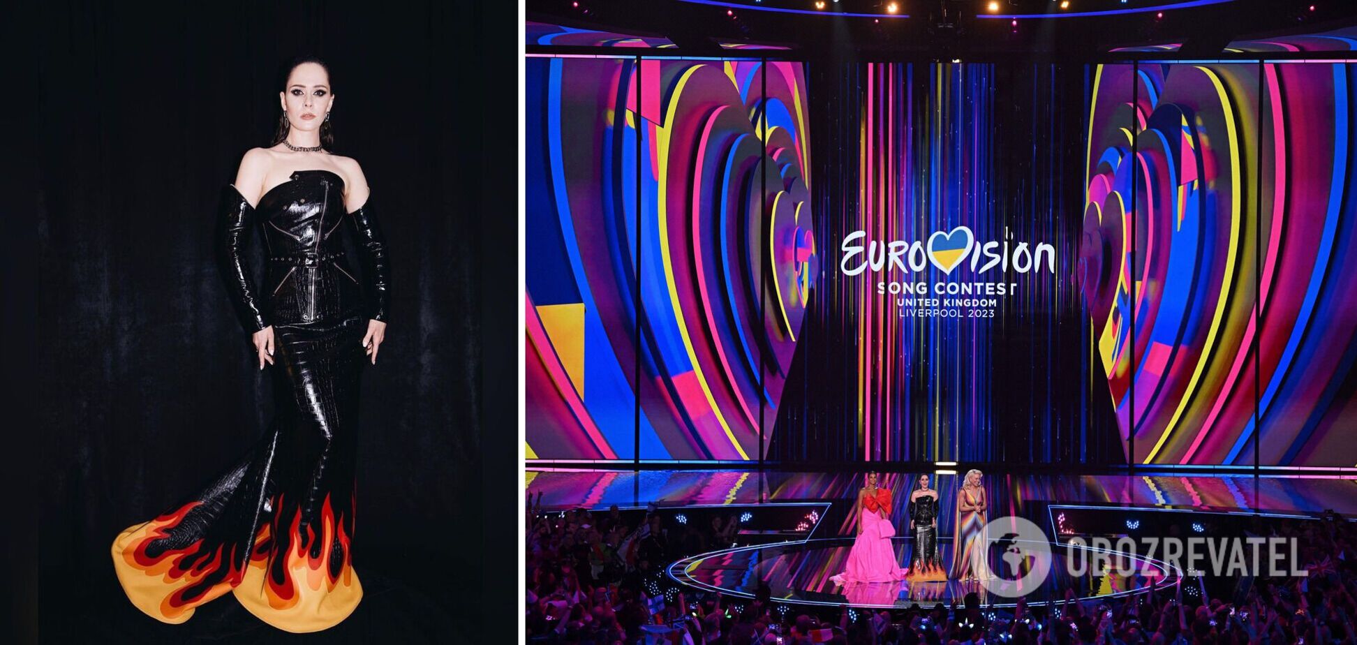 У шкіряній сукні з 'вогняним' подолом: Юлія Саніна відкрила Євробачення-2023 у Ліверпулі потужним виступом. Фото та відео