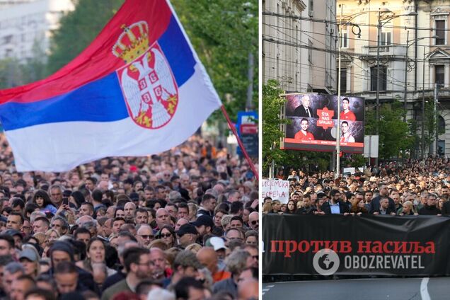 У Сербії масові протести: понад 50 тисяч людей вимагають відставки урядовців. Фото і відео