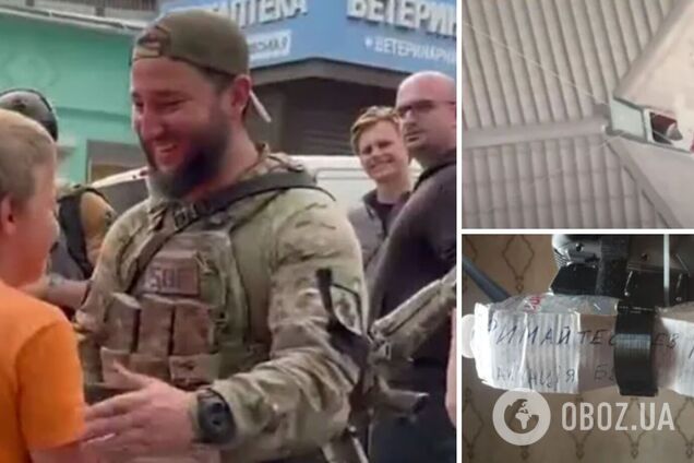 Пробили чергове дно: росіяни видають за своє відео, де український військовий дроном передає воду жителям Олешок. Фото