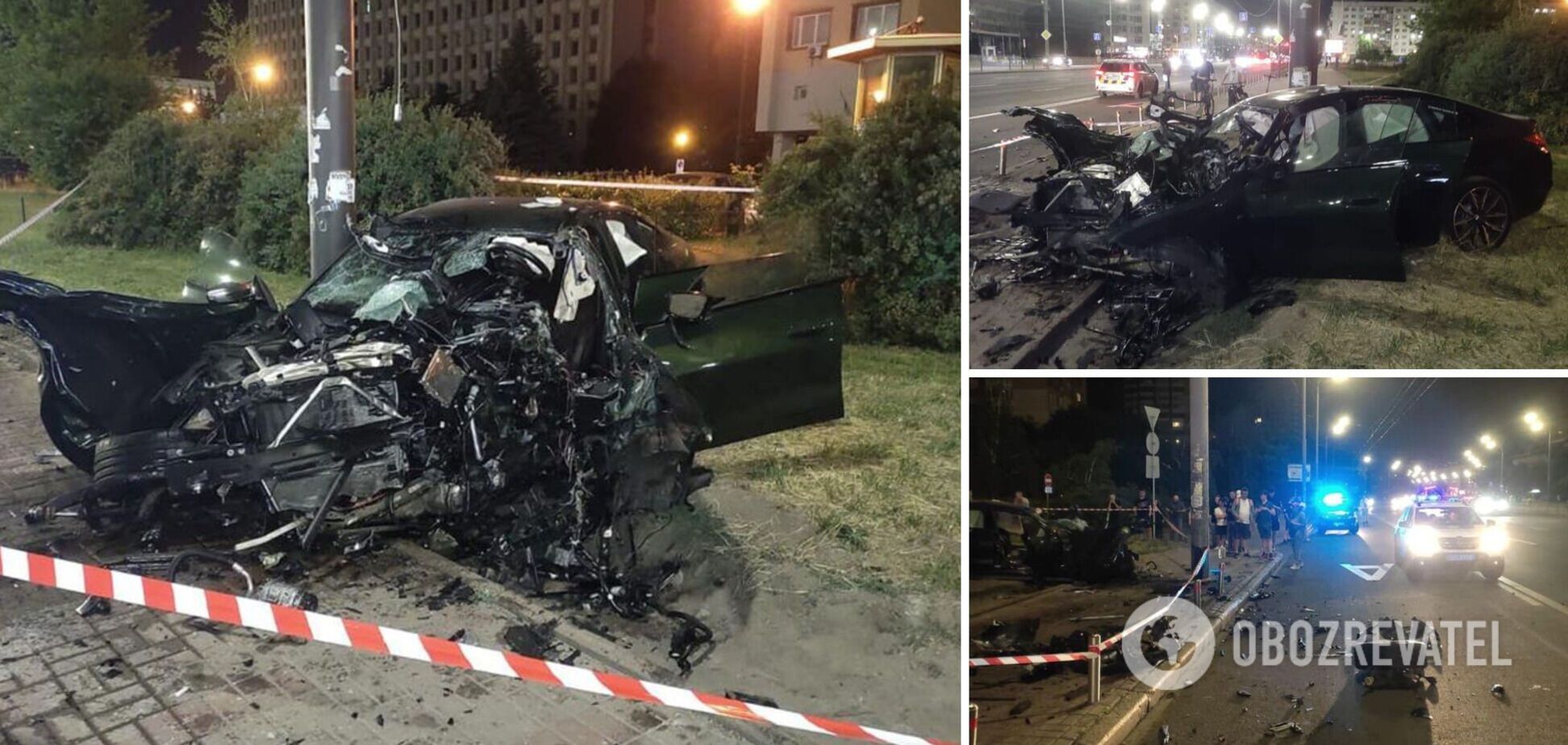 Ужасное ДТП в Киеве: от автомобиля BMW почти ничего не осталось. Фото и видео