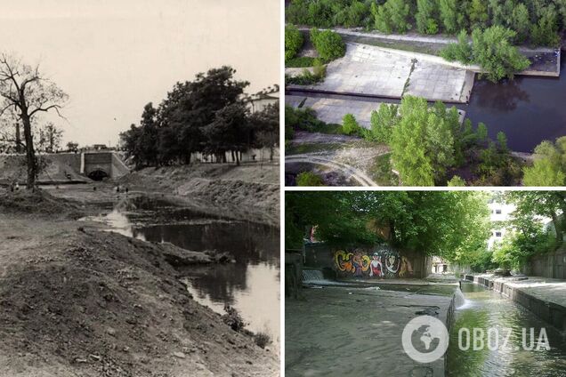 Есть только один участок, где река течет в природном русле.