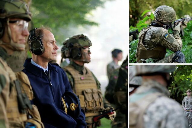 Британский принц побывал на учениях украинских защитников, отрабатывавших штурм. Фото