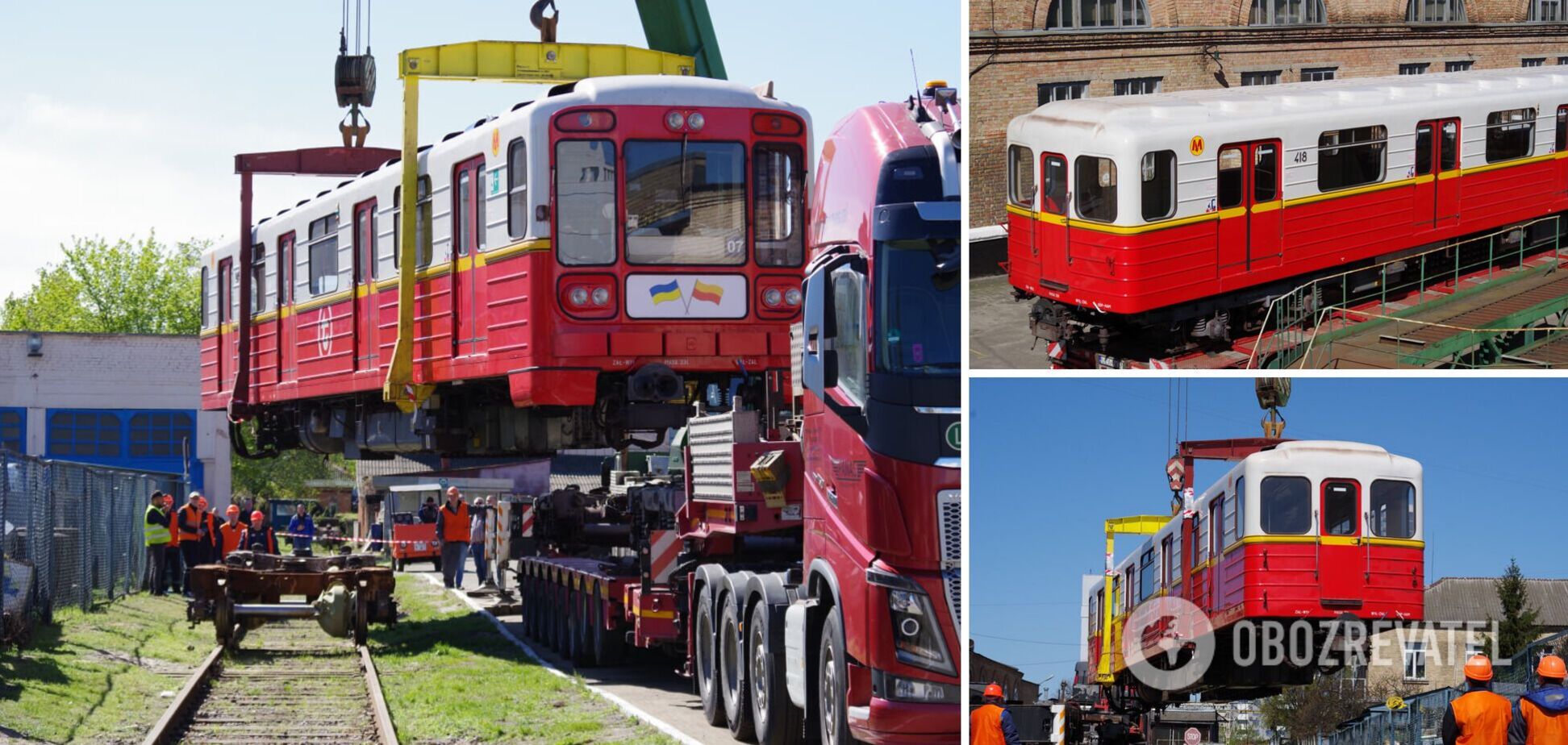 Київ отримав ще шість вагонів від варшавського метрополітену