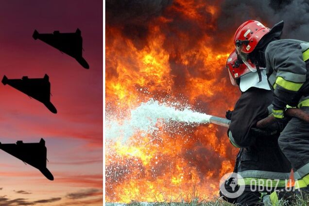 В Кировоградской области 'Шахеды' попали в объект инфраструктуры: вспыхнул пожар