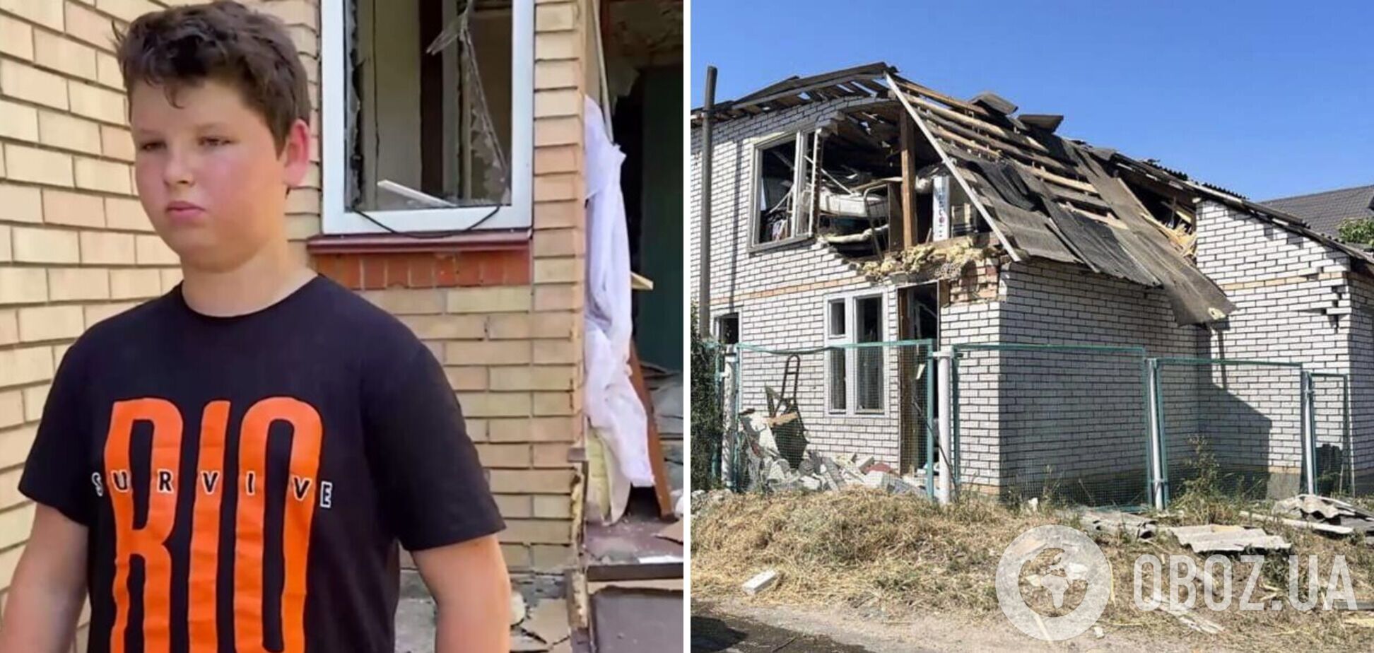 'Перша думка – прилетіло в наш будинок': 13-річний хлопчик розповів, як пережив атаку РФ на Київщину. Фото і відео