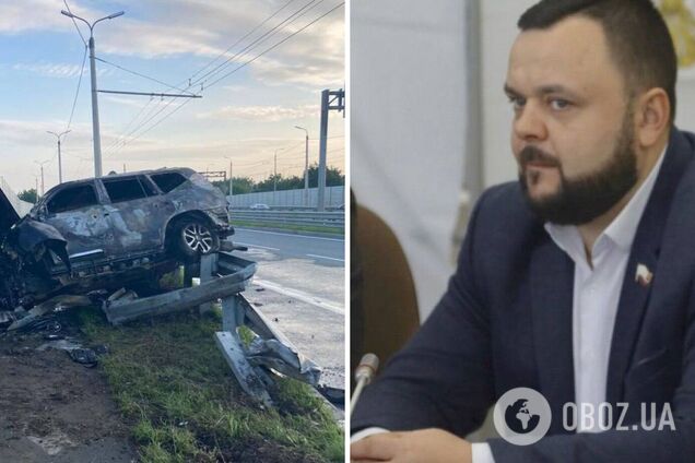 В Симферополе взорвался автомобиль с помощником 'вице-премьера' оккупированной части Запорожья: появились подробности. Фото и видео