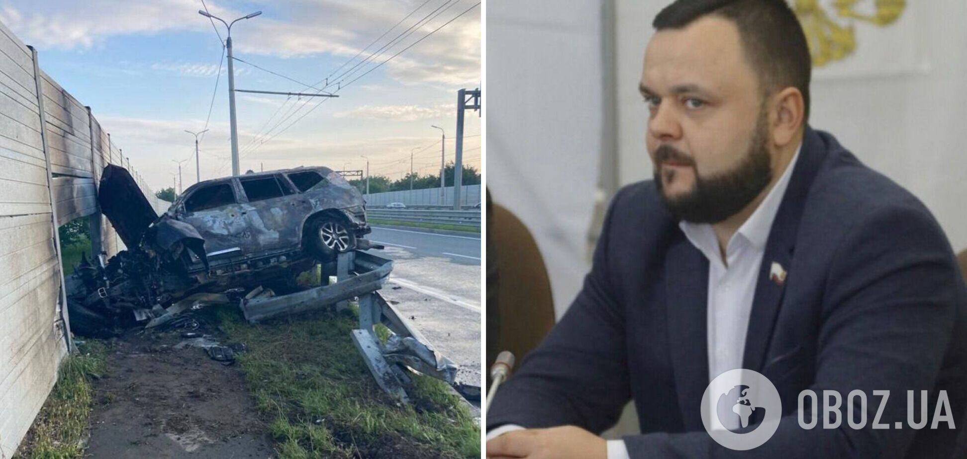 В Симферополе взорвался автомобиль с помощником 'вице-премьера' оккупированной части Запорожья: появились подробности. Фото и видео