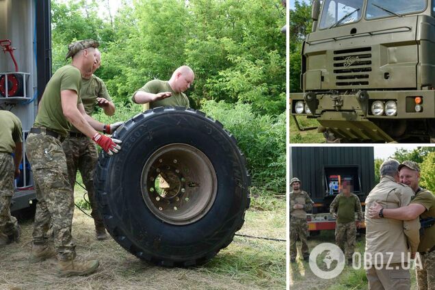 Десантники на Донеччині отримали тягач Foden та мобільний шиномонтаж від Порошенка
