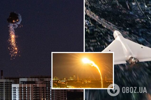 Оккупанты атаковали дронами и ракетами: силы ПВО сбили ночью над Киевом свыше 30 воздушных целей