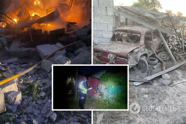 В результате падения обломков пострадали мужчина и ребенок