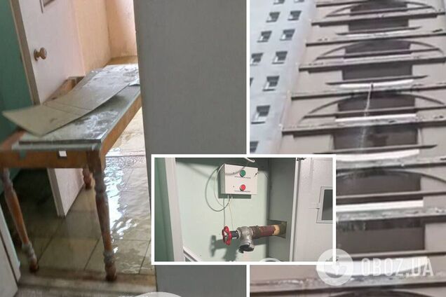 В доме прорвало пожарный гидрант