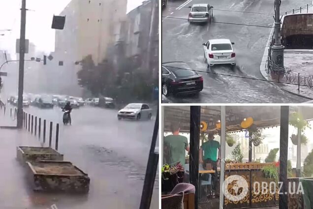 Київ після обіду накрила потужна злива