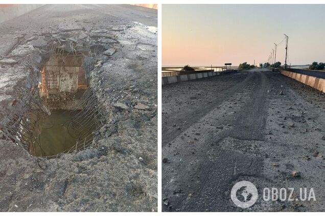 По Чонгарскому мосту нанесен удар, движение транспорта перекрыто: оккупанты пожаловались на атаку Storm Shadow. Фото и видео