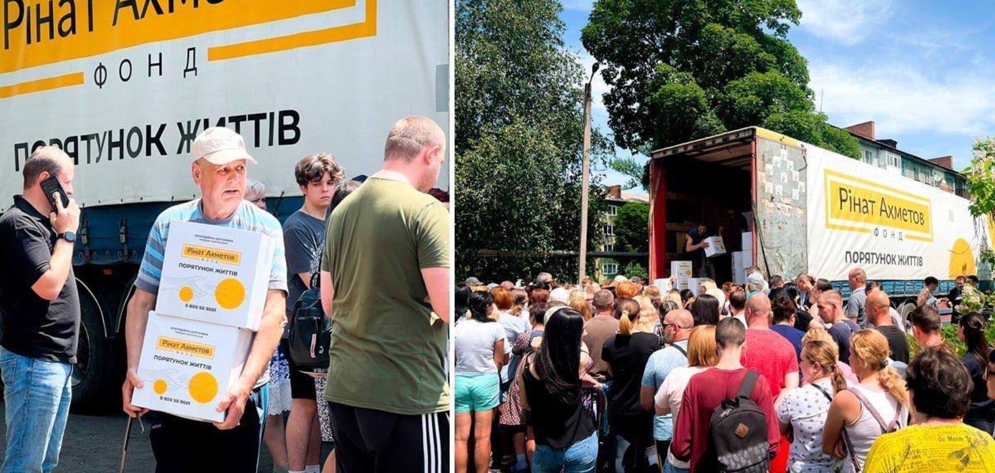 Фонд Ріната Ахметова привіз гумдопомогу у Білозерську громаду на Донеччині