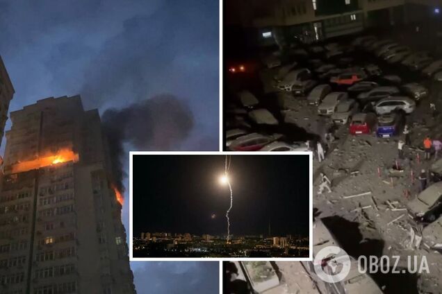 РФ ударила по Украине ракетами: в Киеве обломки упали на дом, в Днепре пострадал частный сектор. Фото и видео