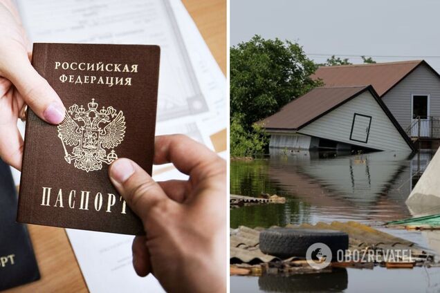На лівобережжі Херсонщини окупанти шантажують жителів підтоплених районів: змушують брати паспорти РФ