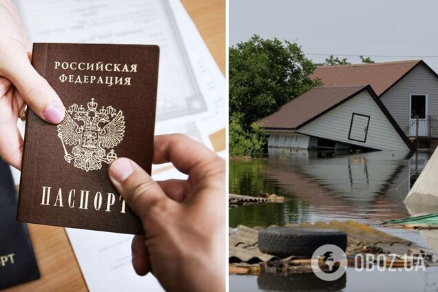 На лівобережжі Херсонщини окупанти шантажують жителів підтоплених районів: змушують брати паспорти РФ
